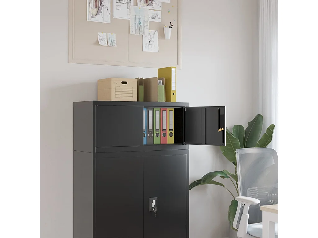 Classeur noir 90x40x40 cm acier