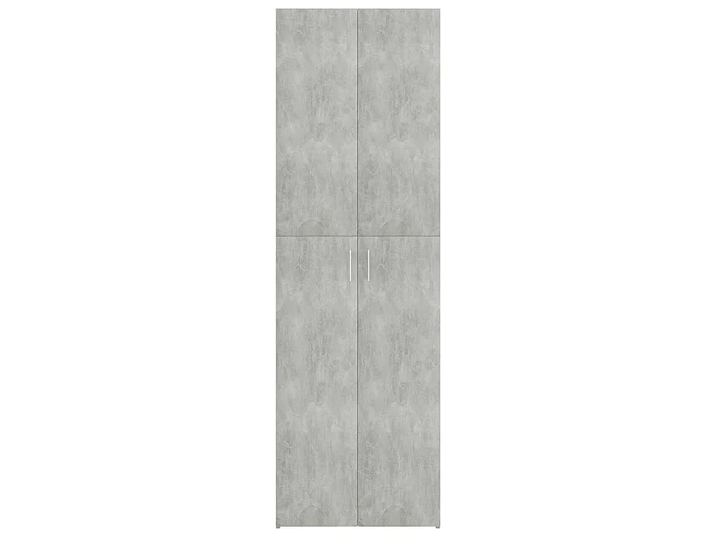 Armoire de bureau Gris béton 60x32x190 cm Bois d'ingénierie