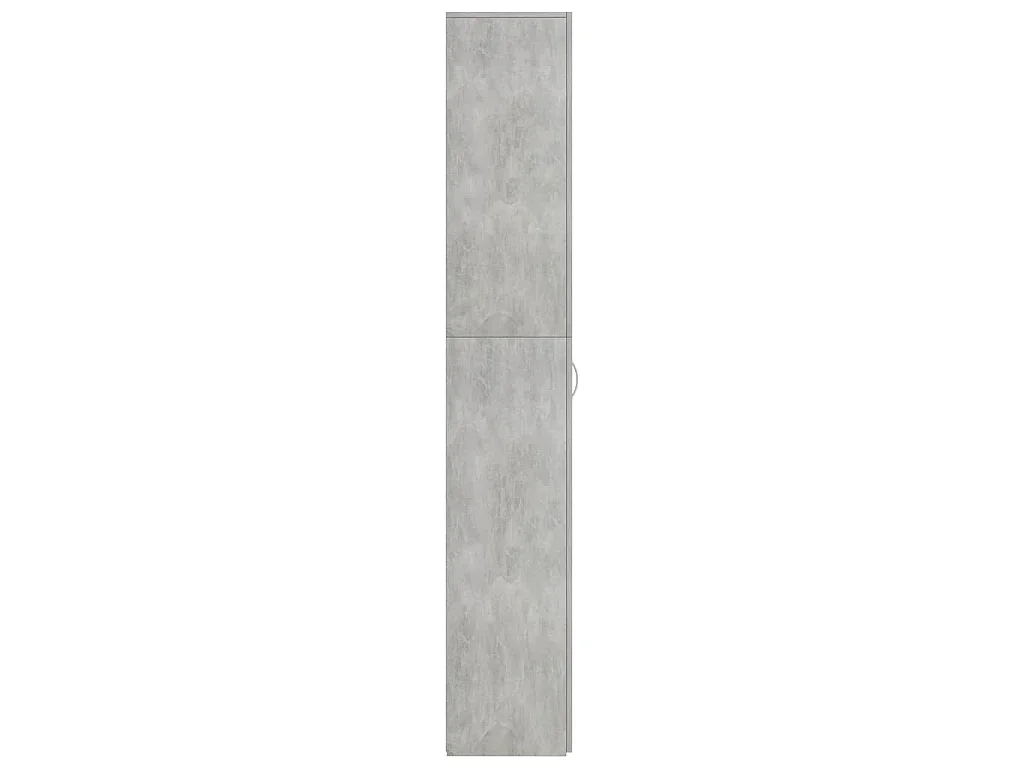 Armoire de bureau Gris béton 60x32x190 cm Bois d'ingénierie