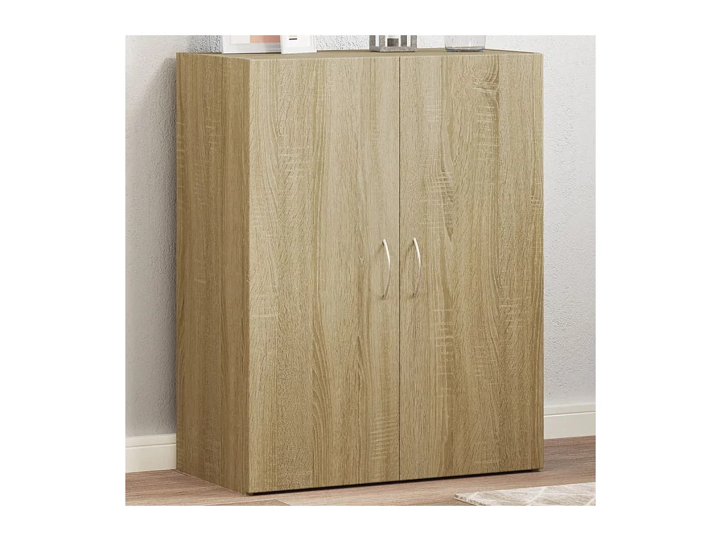 Armoire de classement chêne sonoma bois d'ingénierie