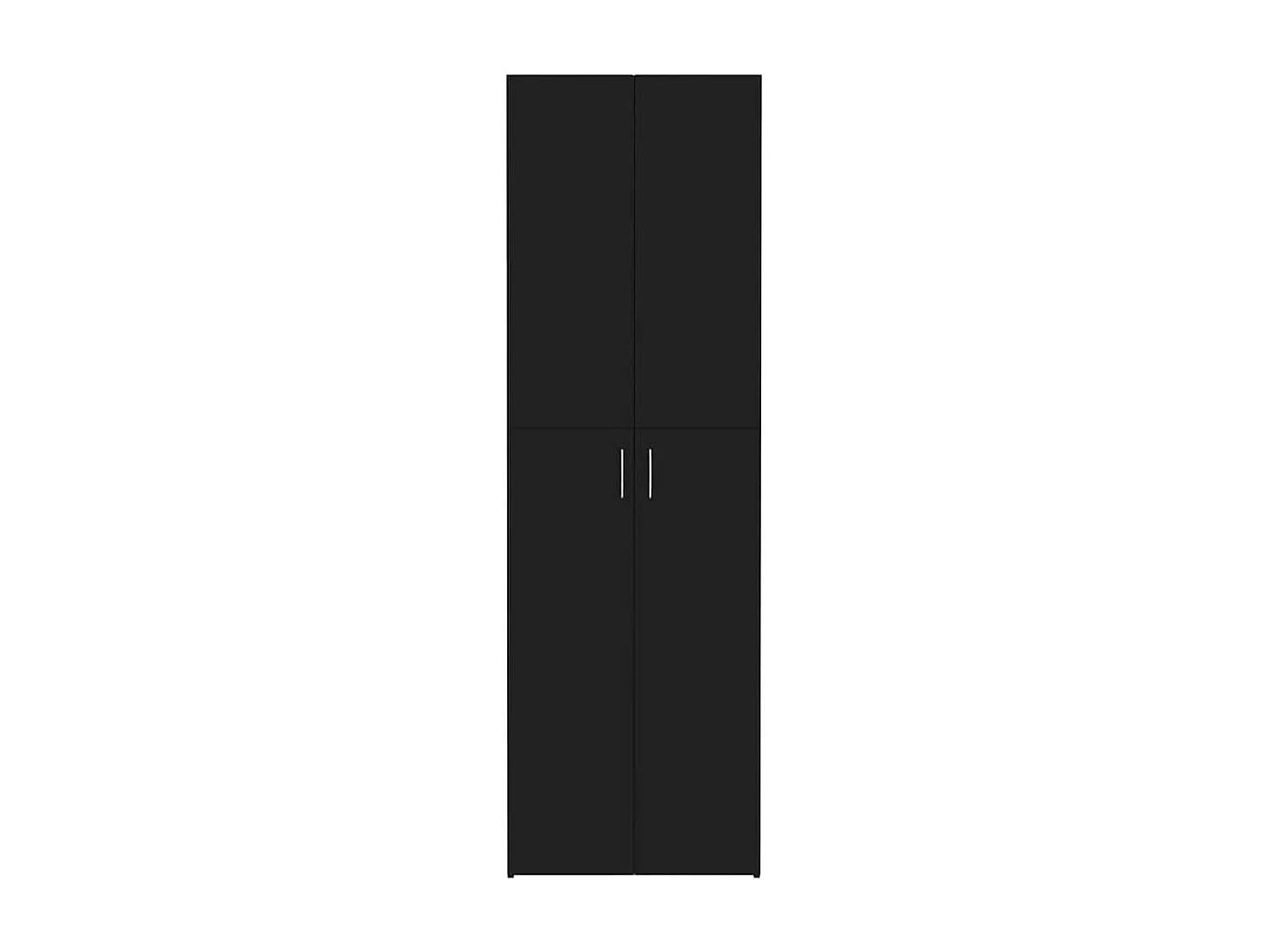 Armadio per Ufficio Nero 60x32x190 cm in Legno Multistrato