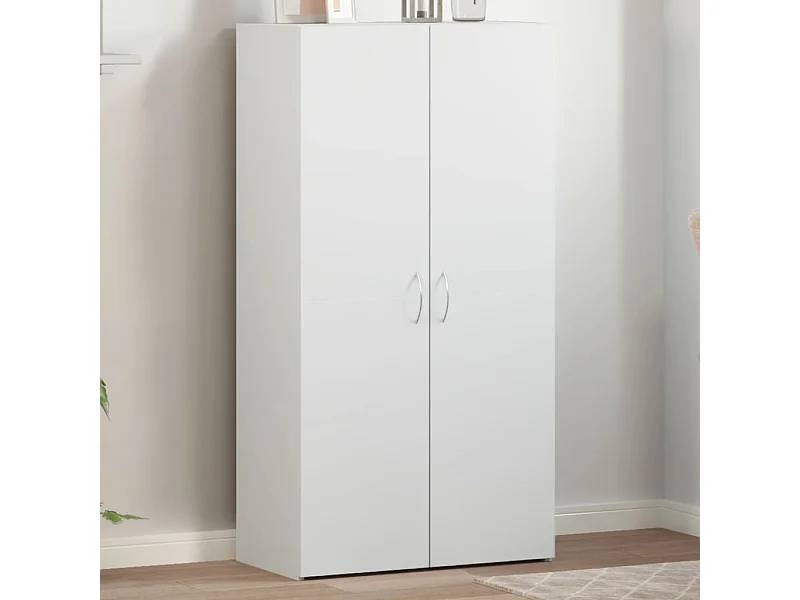 Armoire de classement blanc 60x32x115 cm bois d'ingénierie