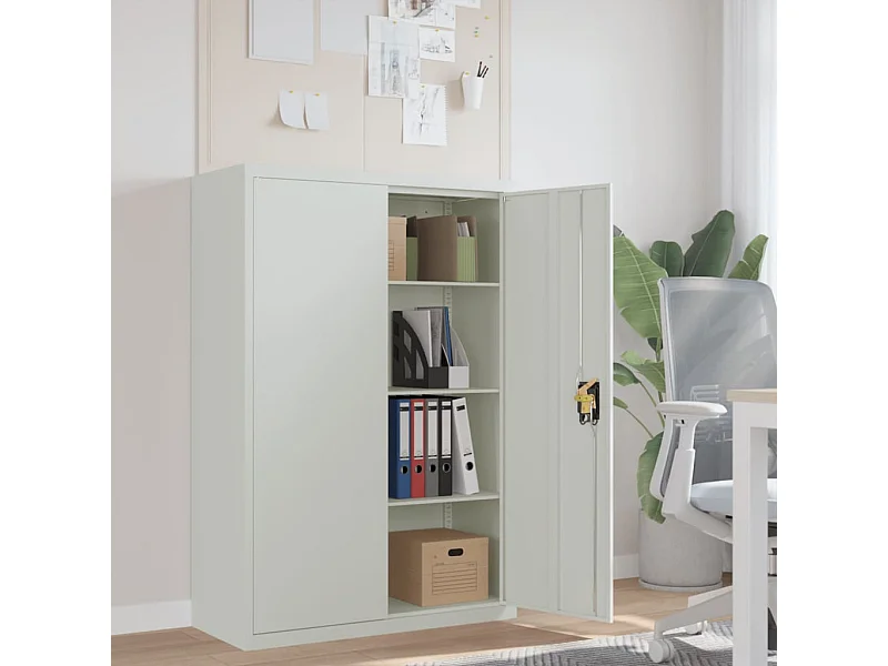 Aktenschrank 90×40×140 cm Stahl Grau