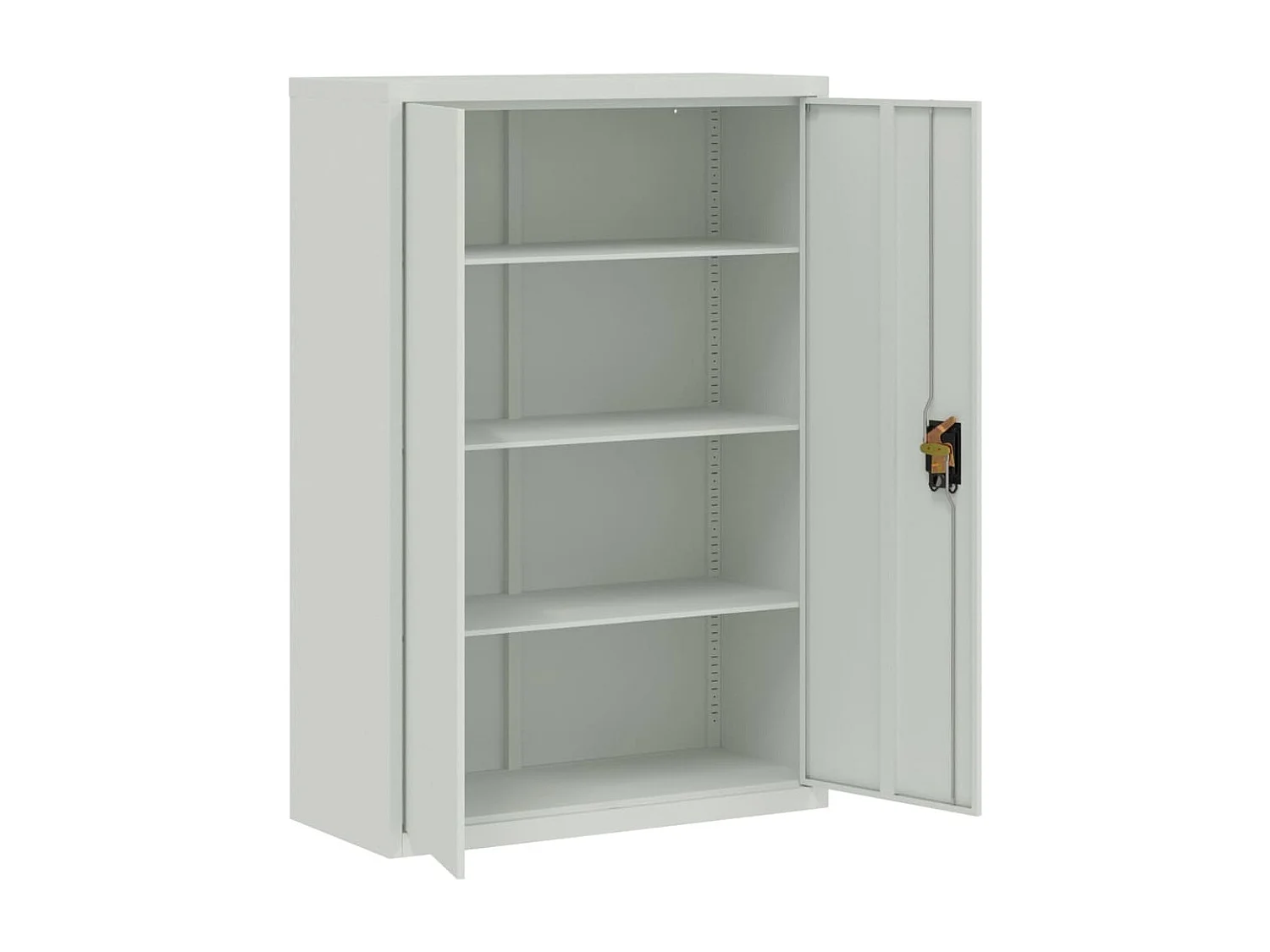 Armario de oficina de acero gris 90x40x140 cm