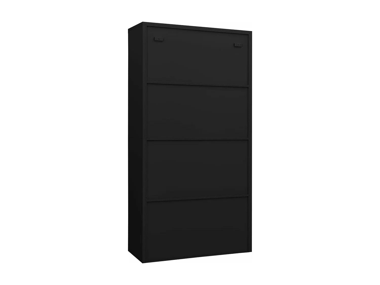 Schließfachschrank Schwarz 90x40x180 cm Stahl