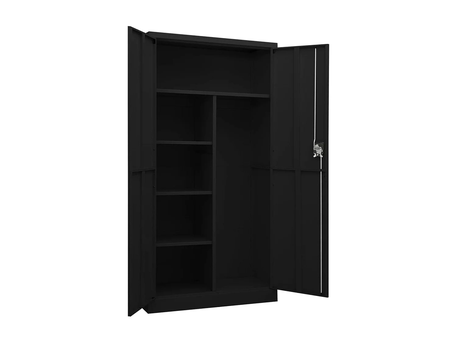 Schließfachschrank Schwarz 90x40x180 cm Stahl