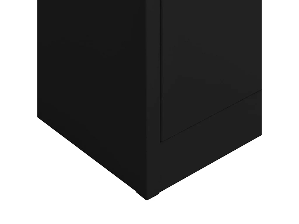 Schließfachschrank Schwarz 90x40x180 cm Stahl