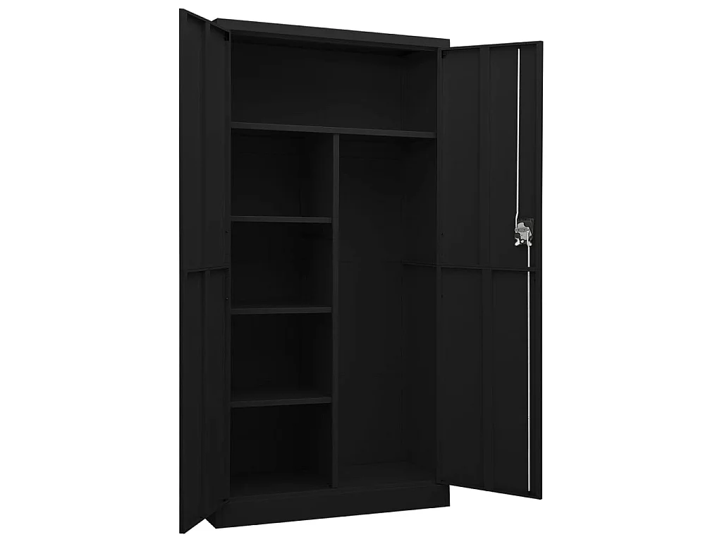 Armoire à casiers Noir 90x40x180 cm Acier
