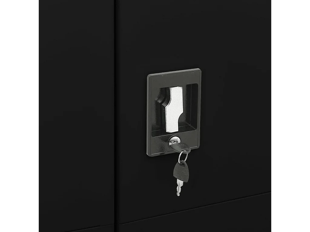 Armoire à casiers Noir 90x40x180 cm Acier