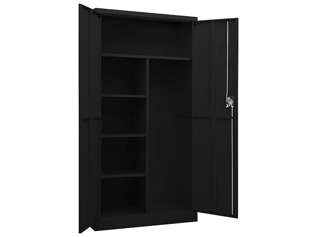 Armoire à casiers Noir 90x40x180 cm Acier