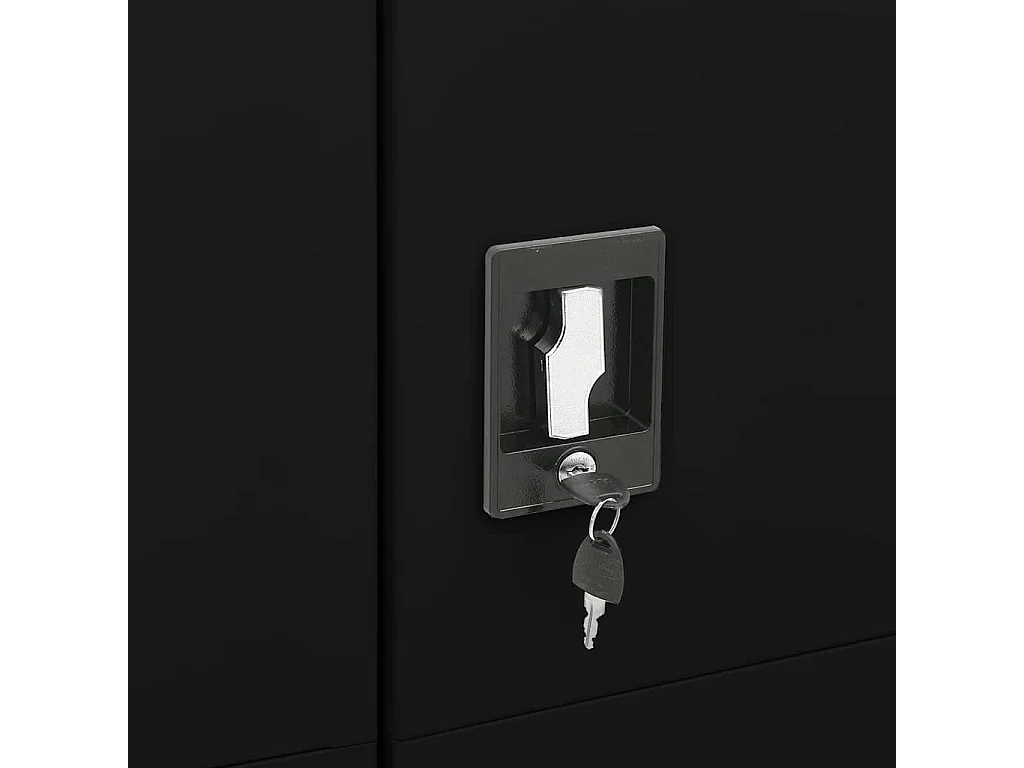 Armoire à casiers Noir 90x40x180 cm Acier