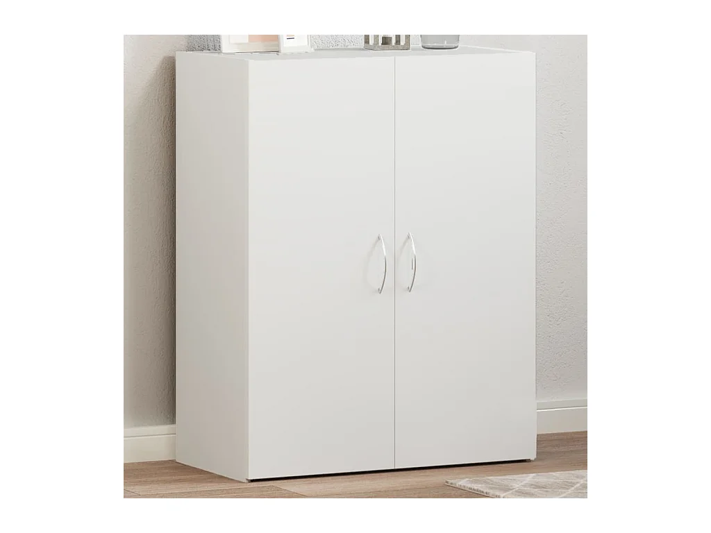Armoire de classement blanc 60x32x77,5 cm bois d'ingénierie