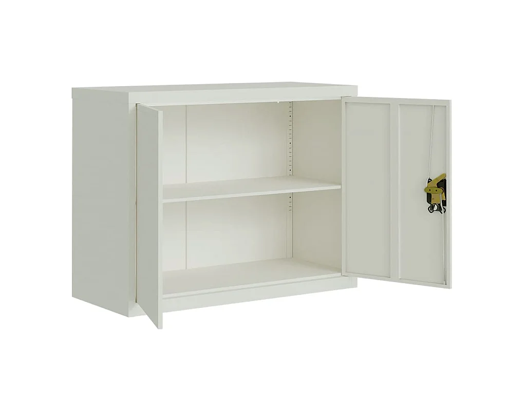 Classeur gris clair 90x40x70 cm acier