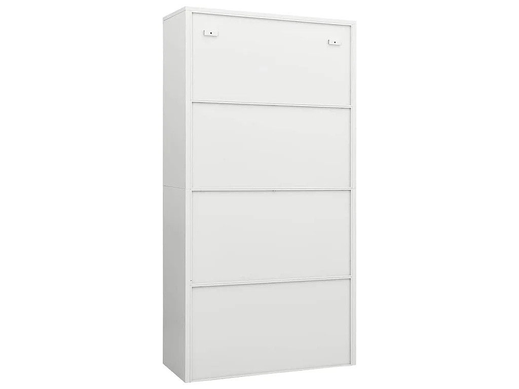 Armadio con Ripiani Bianco 90x40x180 cm in Acciaio