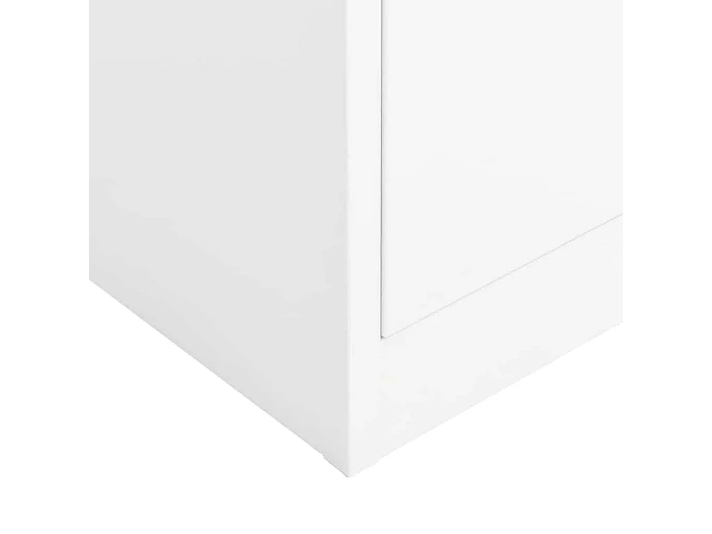 Armadio con Ripiani Bianco 90x40x180 cm in Acciaio