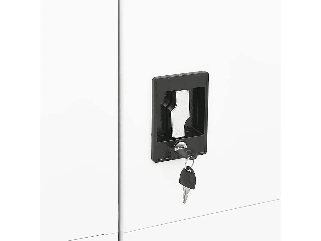 Armadio con Ripiani Bianco 90x40x180 cm in Acciaio