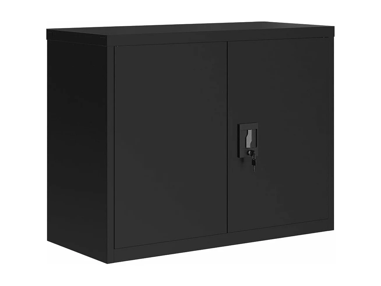 Aktenschrank Schwarz 90x40x70 cm Stahl