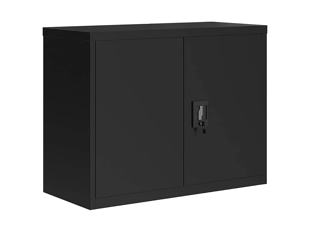 Aktenschrank Schwarz 90x40x70 cm Stahl