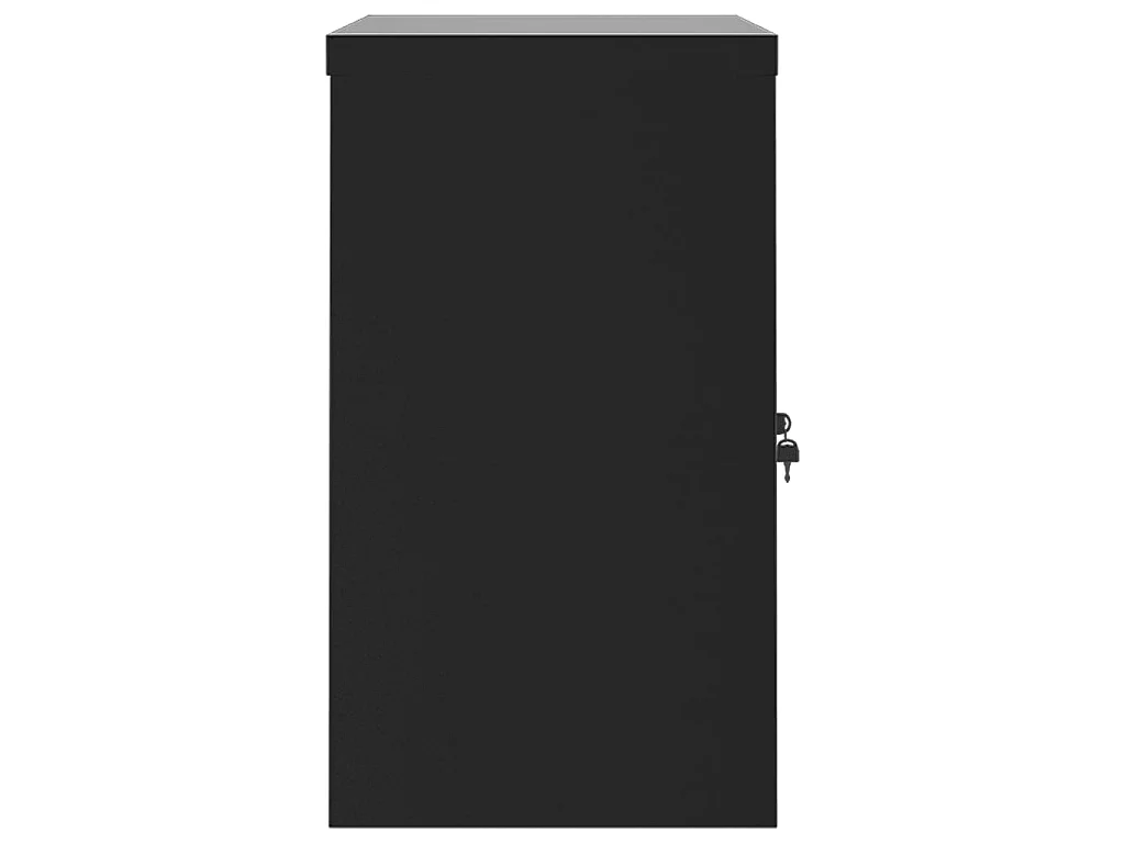 Aktenschrank Schwarz 90x40x70 cm Stahl