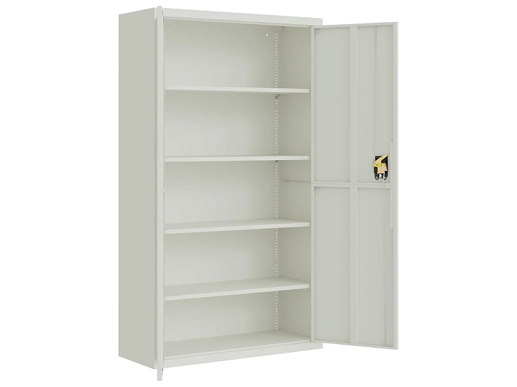 Archiefkast 105x40x180 cm staal lichtgrijs