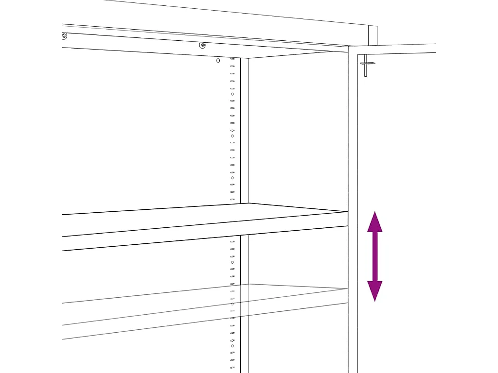 Archiefkast 105x40x180 cm staal lichtgrijs