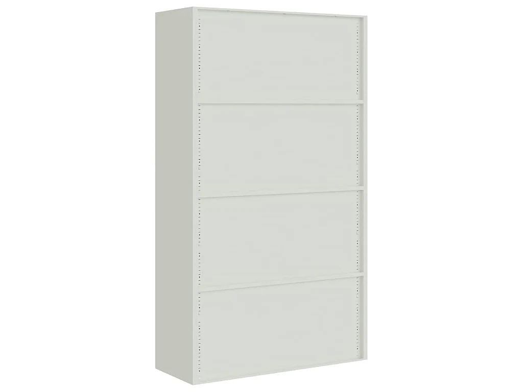 Armario archivador de acero gris claro 105x40x180 cm