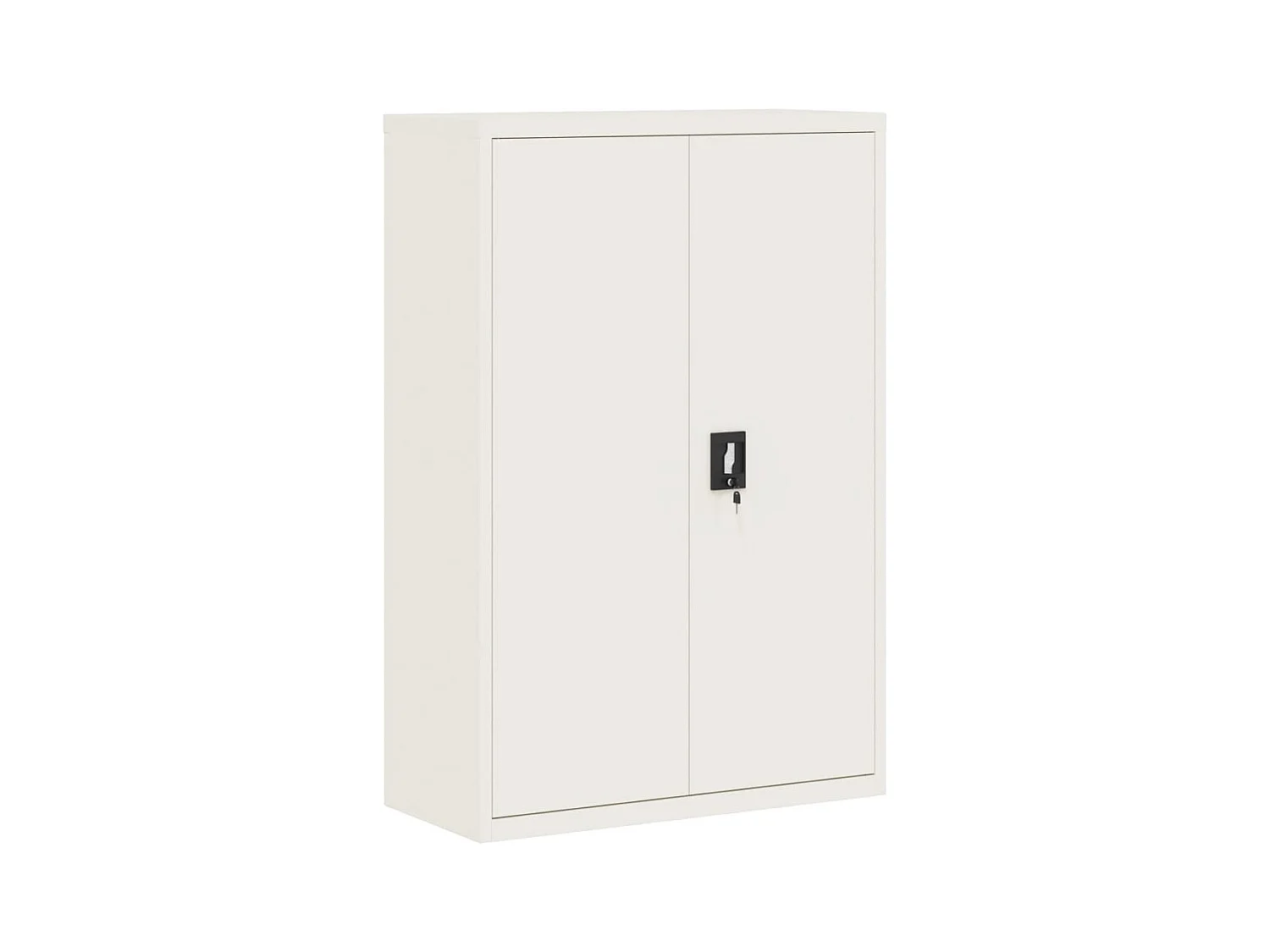 Aktenschrank Weiß 90x40x140 cm Stahl