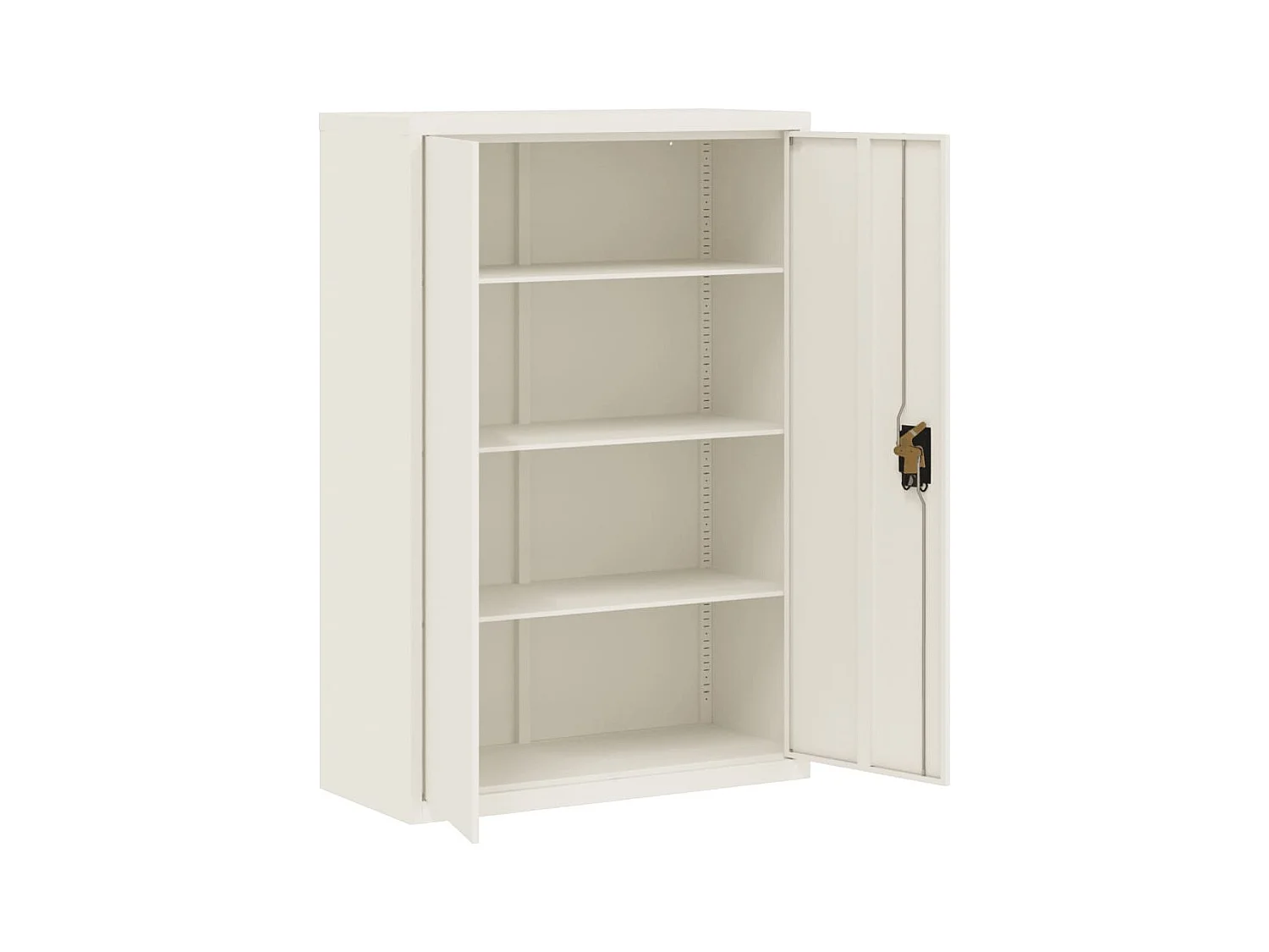 Aktenschrank Weiß 90x40x140 cm Stahl