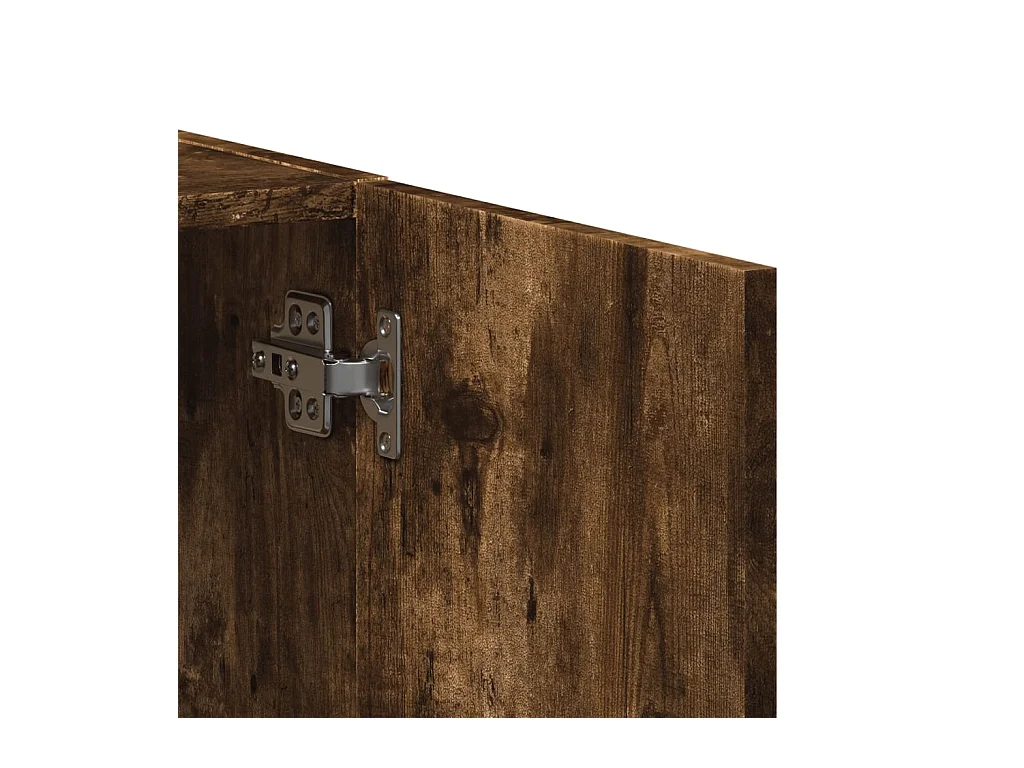 Schedario Rovere Fumo 60x32x77,5 cm in Legno Multistrato