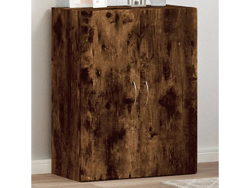 Archiefkast 60x32x77,5 cm bewerkt hout gerookt eikenkleurig