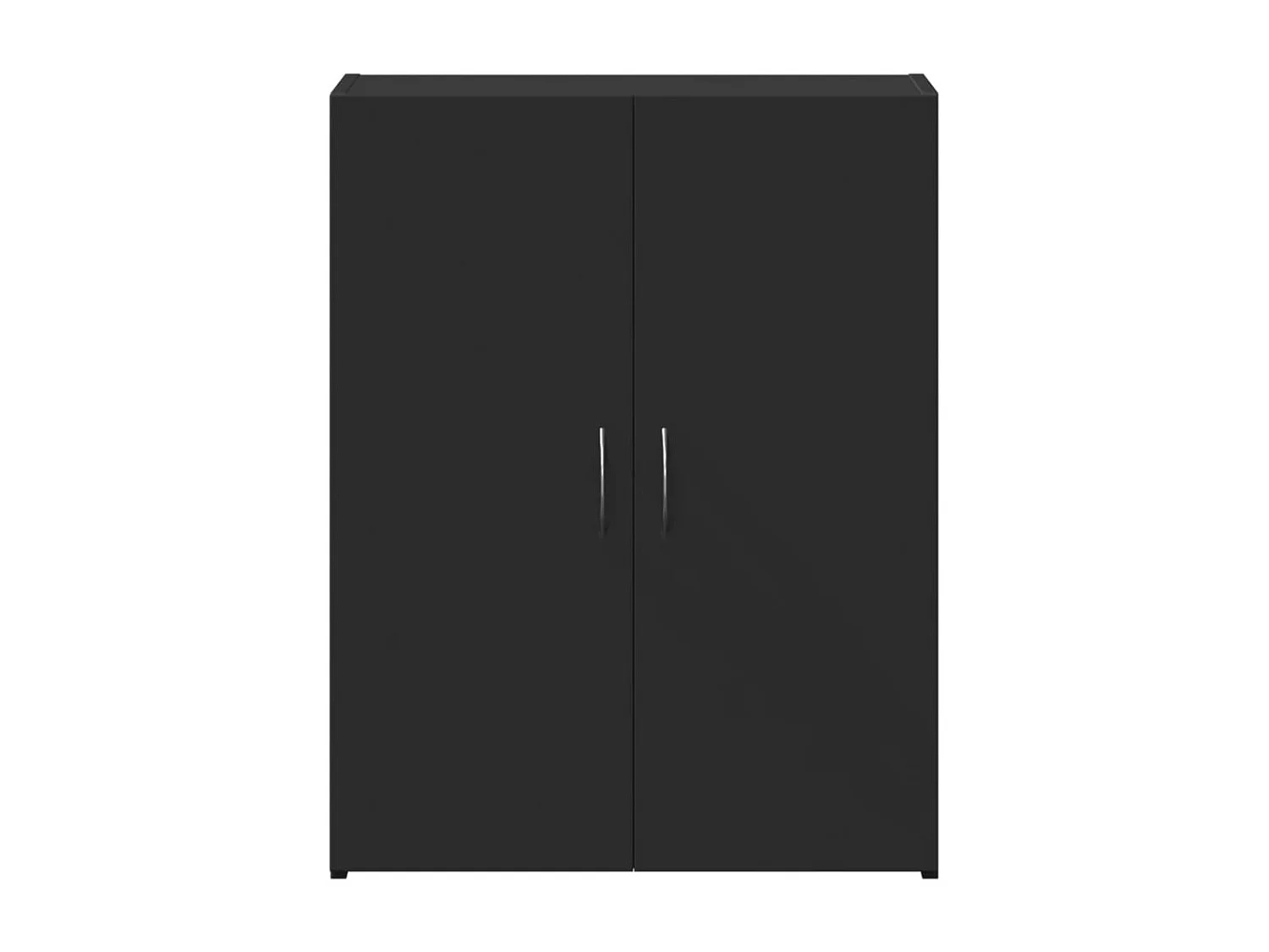 Armoire de classement noir 60x32x77,5 cm bois d'ingénierie