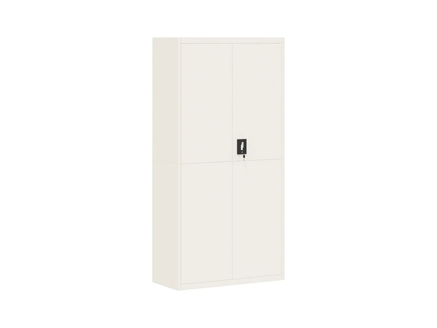 Aktenschrank Weiß 90x40x180 cm Stahl