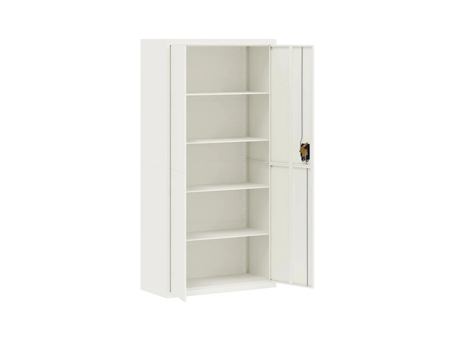 Aktenschrank Weiß 90x40x180 cm Stahl