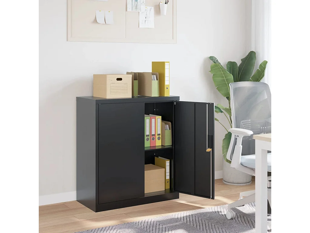 Aktenschrank Anthrazit 79x40x90 cm Stahl