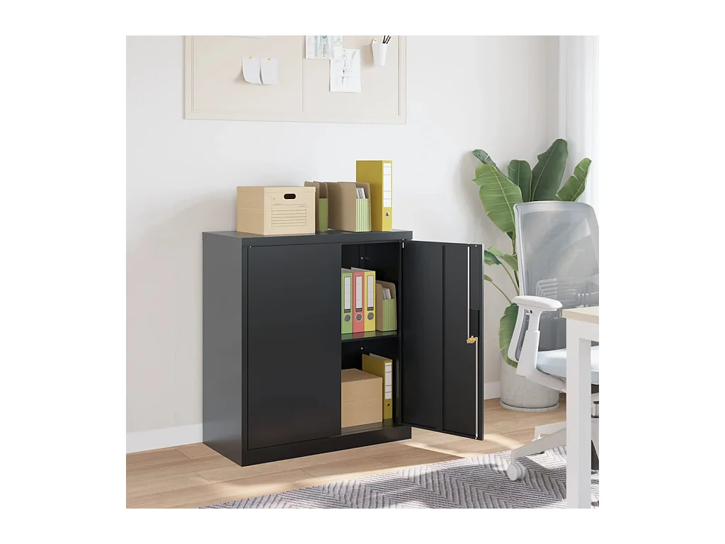 Classeur anthracite 79x40x90 cm acier