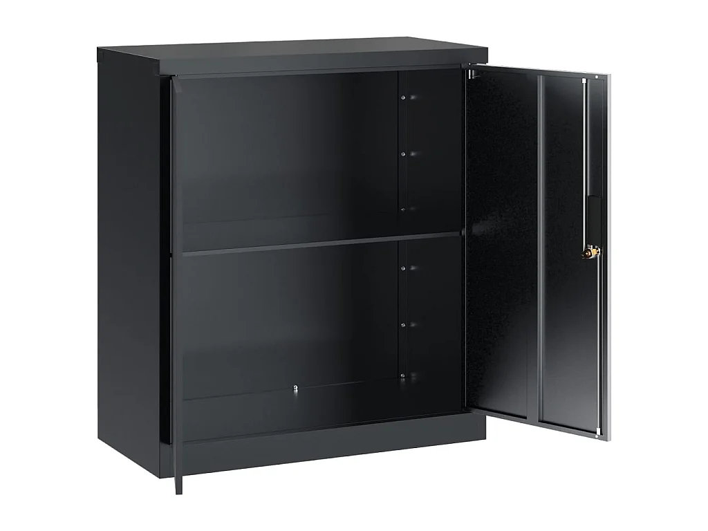 Archiefkast 79x40x90 cm staal antracietkleurig