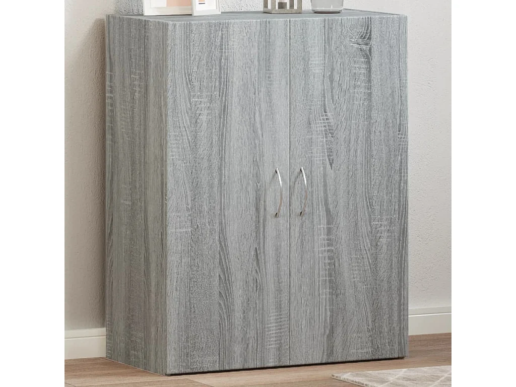 Archiefkast 60x32x77,5 cm bewerkt hout grijs sonoma eiken