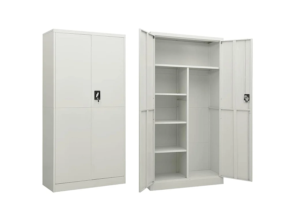 Armoire à casiers Gris clair 90x40x180 cm Acier