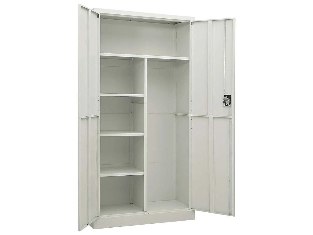 Schließfachschrank Hellgrau 90x40x180 cm Stahl