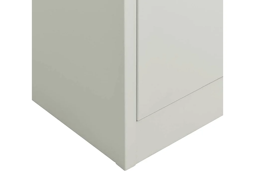 Schließfachschrank Hellgrau 90x40x180 cm Stahl
