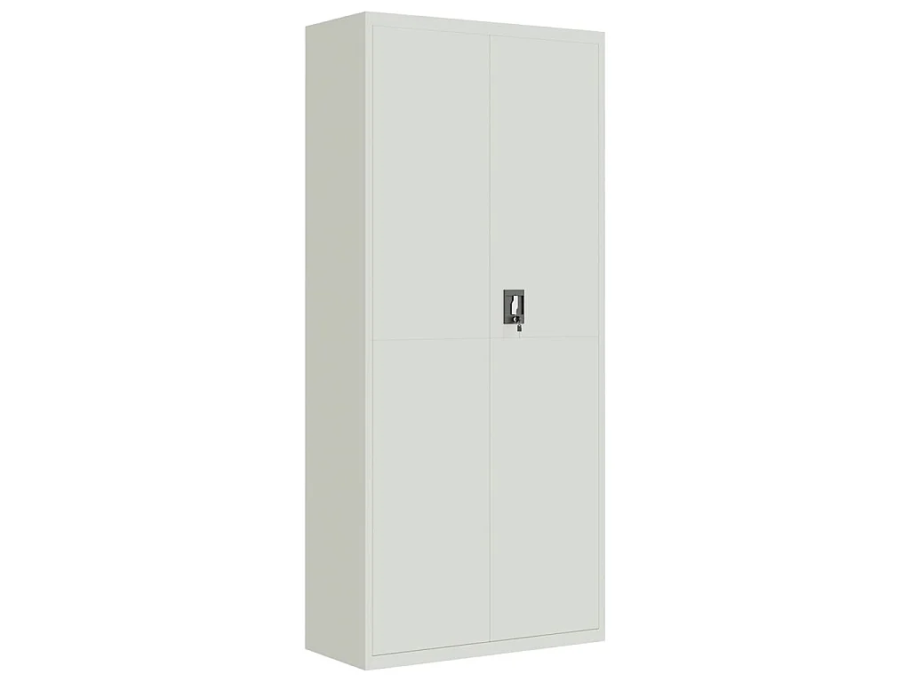Classeur gris clair 90x40x200 cm acier