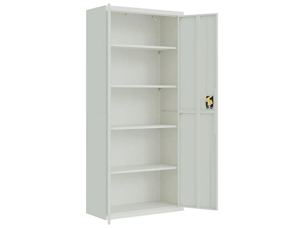 Classeur gris clair 90x40x200 cm acier