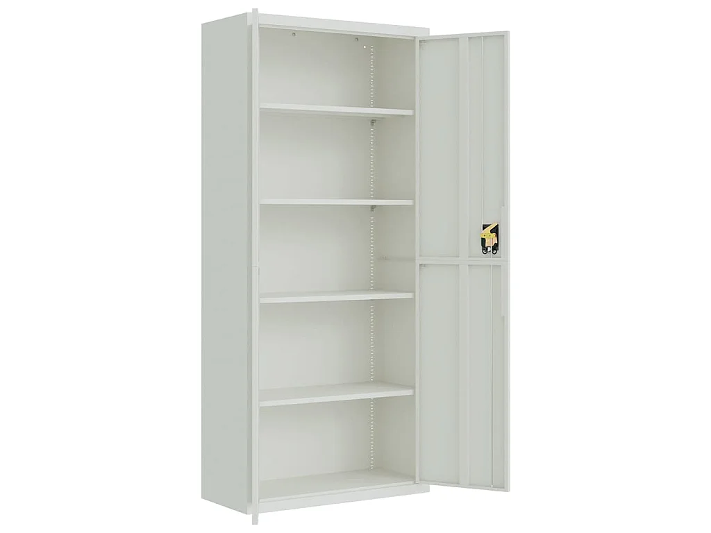 Armadio Classificatore Grigio Chiaro 90x40x200 cm in Acciaio