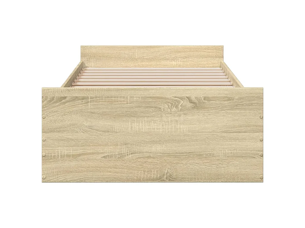 Cadre de lit avec tiroirs sans matelas chêne sonoma 90x200 cm