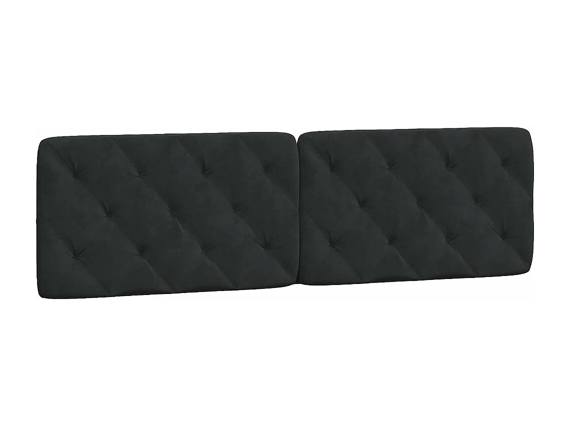 Cadre de lit avec LED sans matelas noir 180x200 cm velours