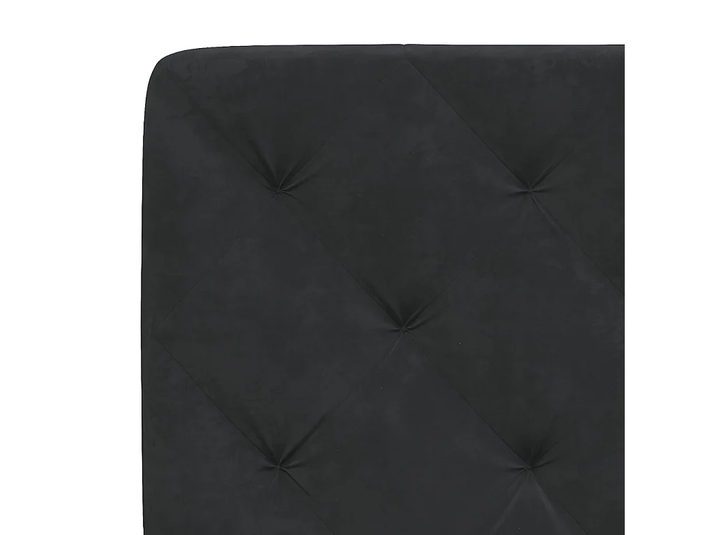 Giroletto con LED senza Materasso Nero 180x200 cm in Velluto
