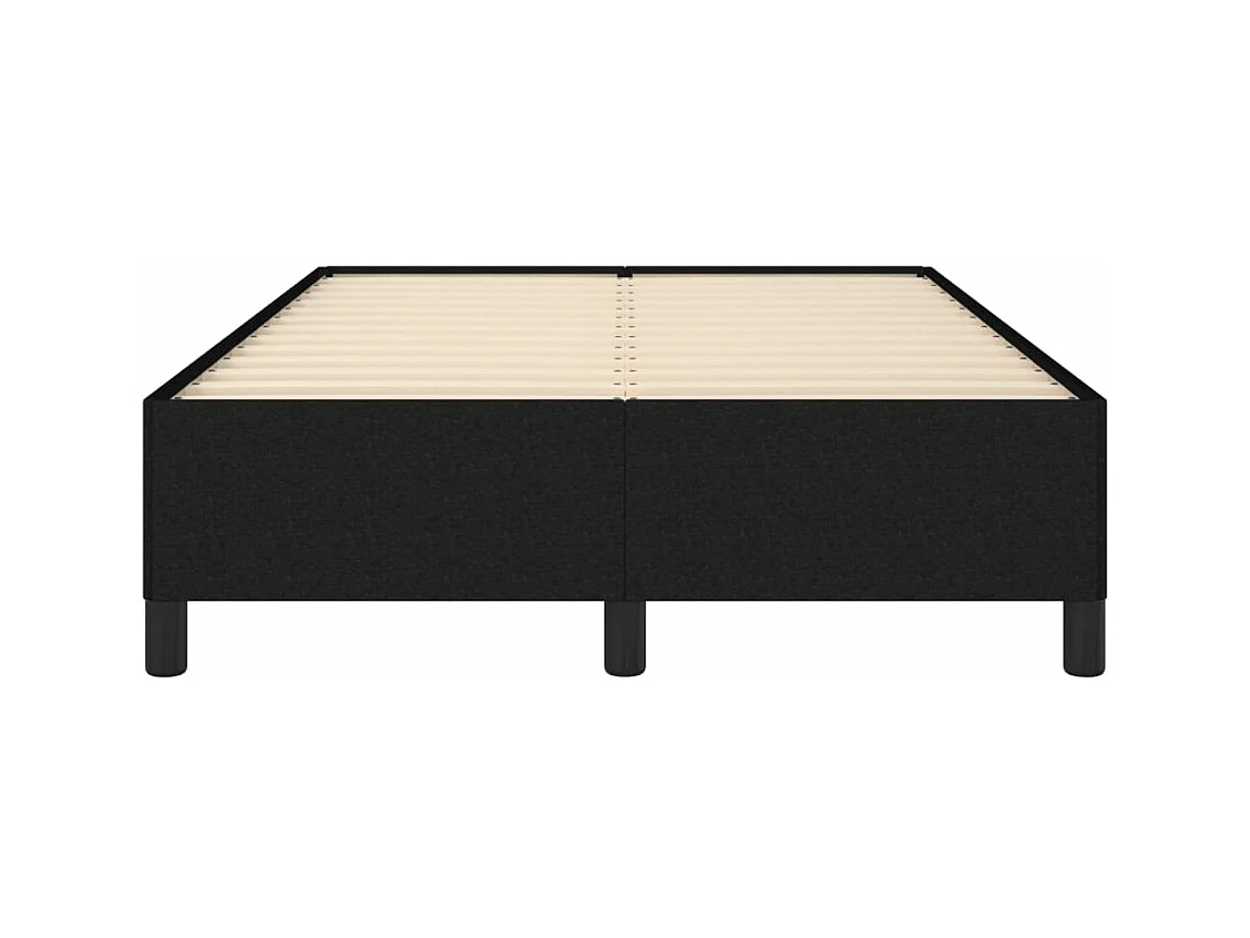 Cadre de lit sans matelas noir 120x190 cm tissu