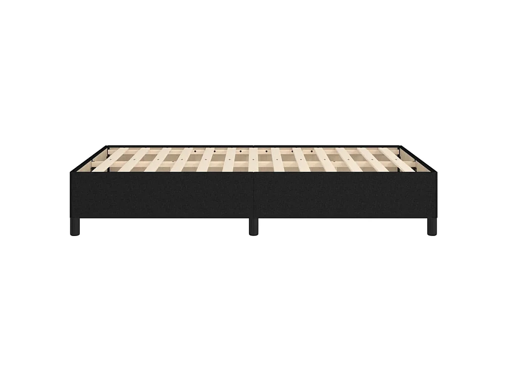 Cadre de lit sans matelas noir 120x190 cm tissu