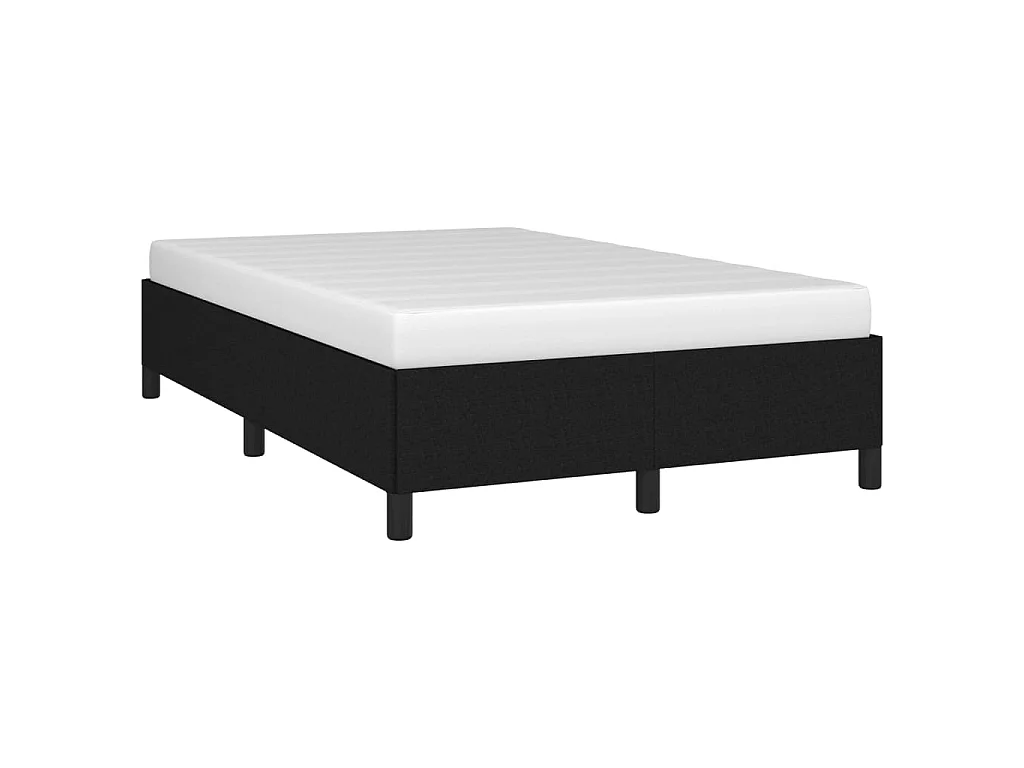 Cadre de lit sans matelas noir 120x190 cm tissu