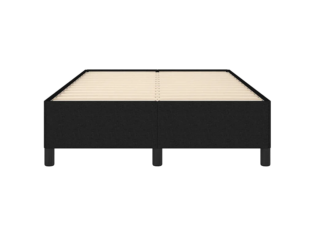 Cadre de lit sans matelas noir 120x190 cm tissu